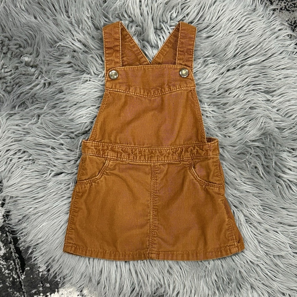 Old Navy Girls Brown Corduroy Skirtall Dress Size 12-18 Month